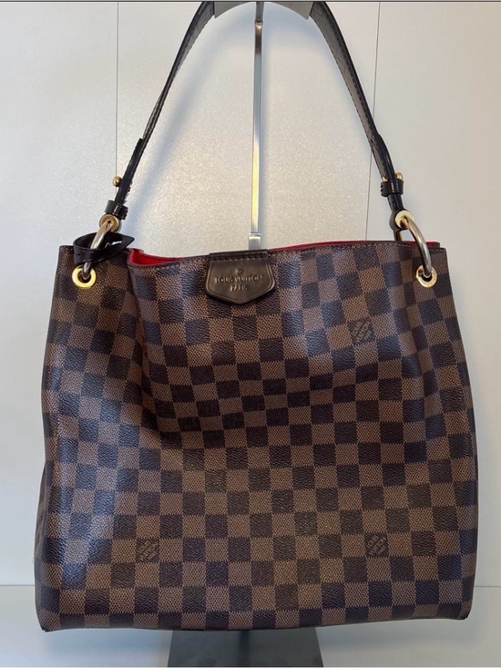 Louis Vuitton Handbags - Louis Vuitton Damier Ebene Shoulder Bag with Red Interior
